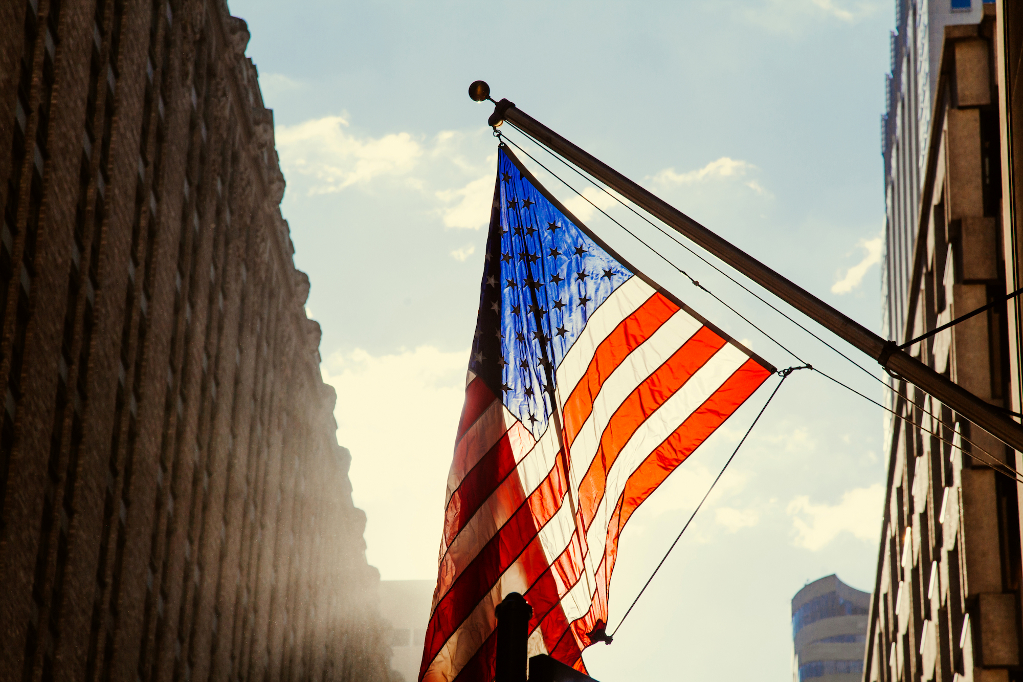 us flag,new york city
